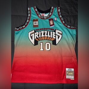 Size XXL Mitchell & Ness Vancouver Grizzlies Mike Bibby Fadeaway Swingman Jersey